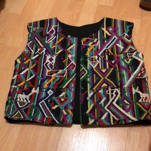 Huipil embroidered vest from Guatemala
